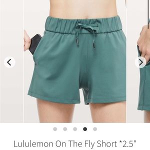 Lululemon on the fly shorts size 4